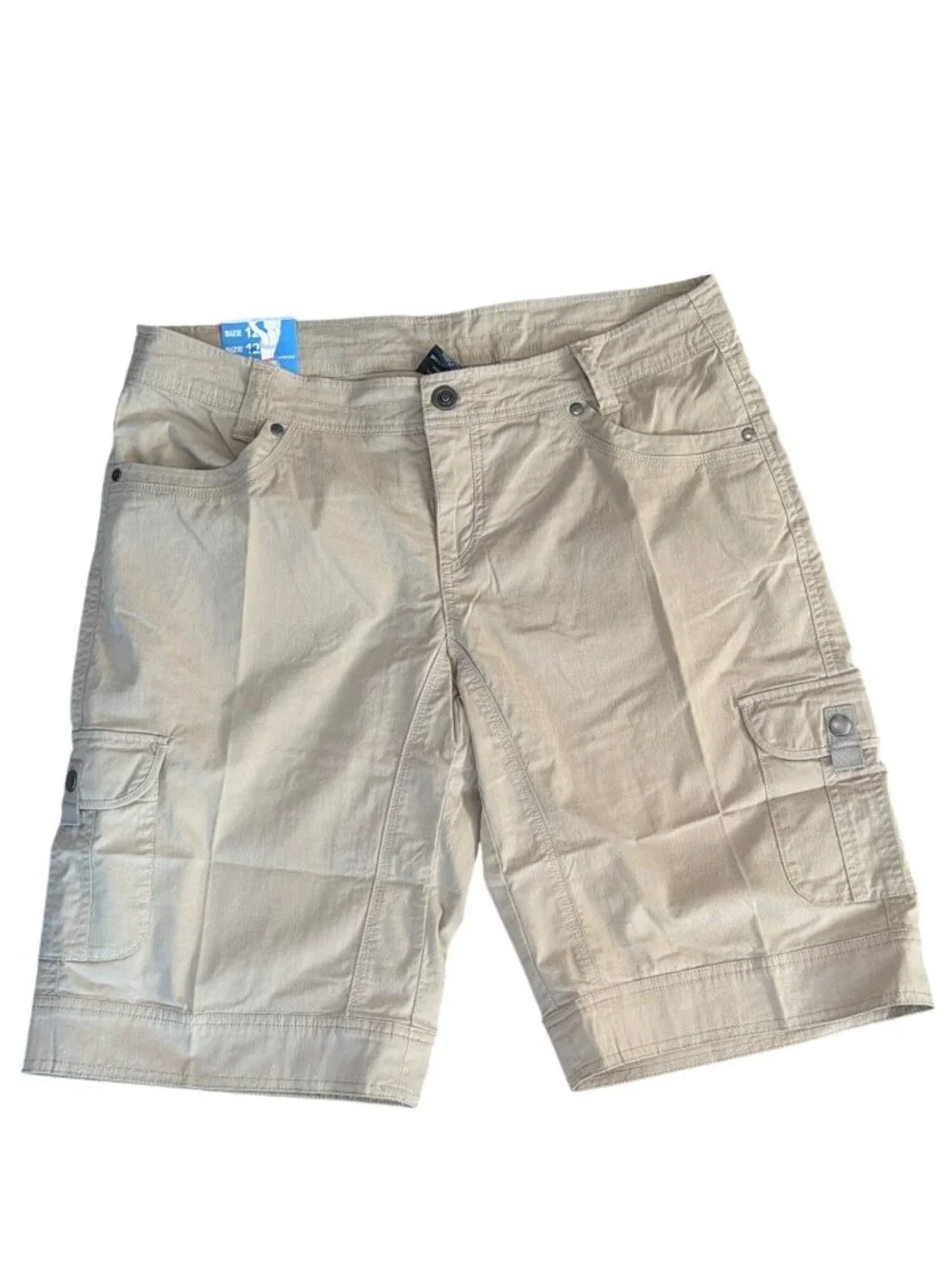 NWT Kuhl Splash 11” Inseam Cargo Shorts Women’s 10/12 UPF50 MSRP$70 Beige** - Picture 2 of 13